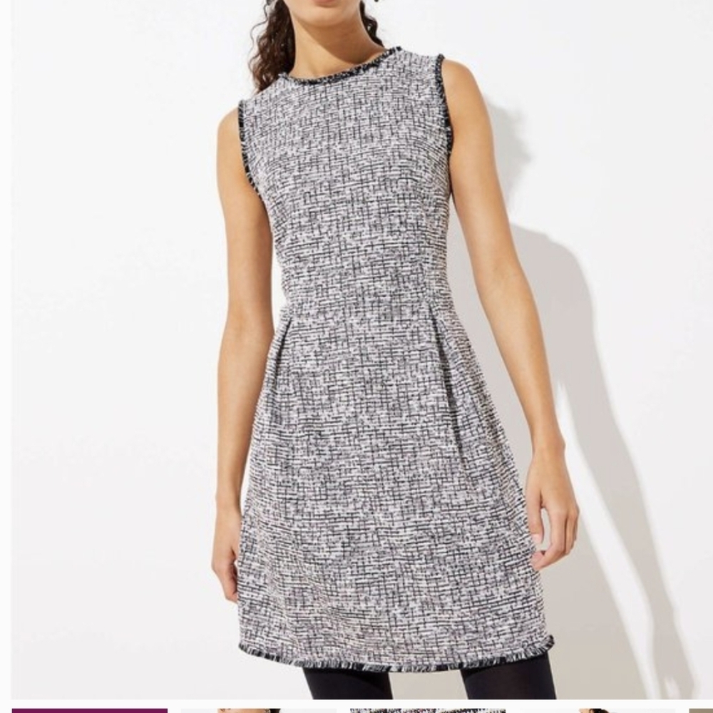 *New* Loft Stretchy Tweed Dress - pockets!